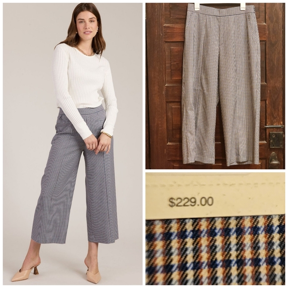 Tyler Boe Payton Cotswold Plaid Cropped Pant - Cotswold Plaid Size 10 MSRP $229 - Picture 1 of 16